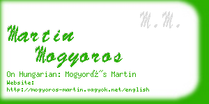 martin mogyoros business card